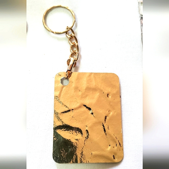 NEW Handmade Keychain Bag Tag! Golden Muro. Steampunk Victorian Wood Clock. - Picture 4 of 6